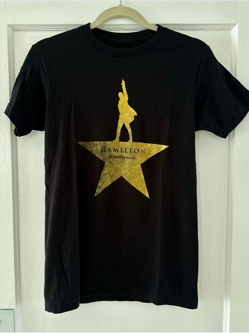 Hamilton Black Tee with Subtle Light Blue Print